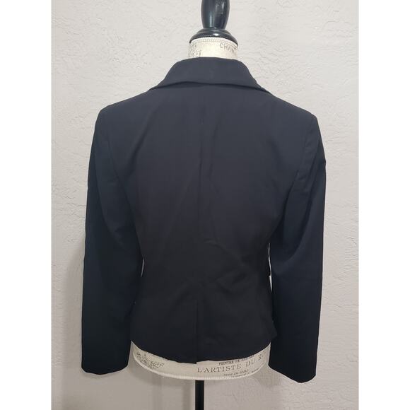 Nine & Company Basics Stretch Black Button Up Long Sleeved Blazer Suit Jacket - Picture 3 of 6